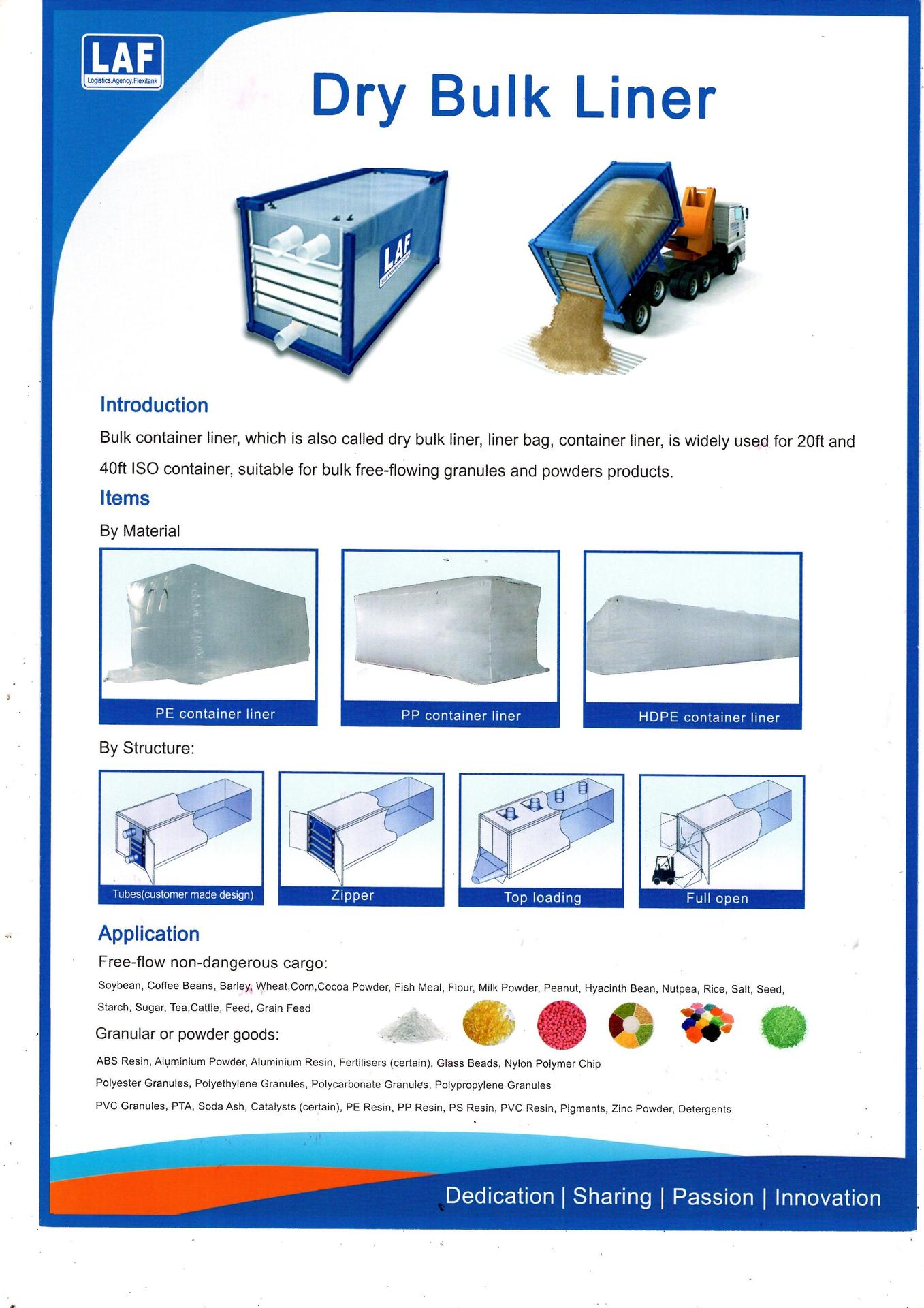 Wyściółka kontenera do transportu produktów sypkich suchych. Źródło: https://image.made-in-china.com/44f3j00UQvWVGgFREpL/Container-Liner-Bags-Produce-by-Laf-in-Qingdao.jpg