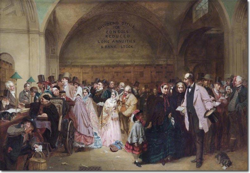 George Elgar Hicks, 1859 r, Dividend Day at the Bank of England