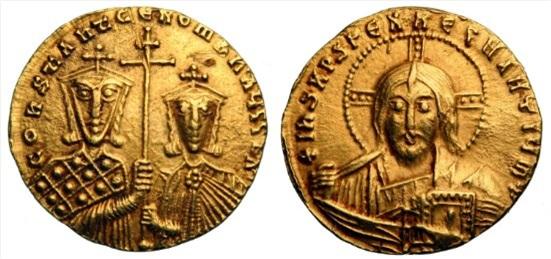 Złoty solid Bizantyjski z czasów Mieszka I.